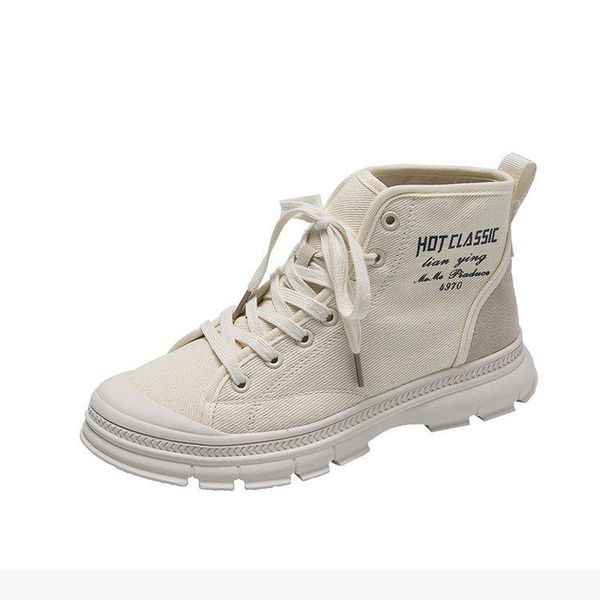 

martin boots canvas handsome motorcycle boots 2020 autumn new british wind shoes breathable wild high-shoes, Black