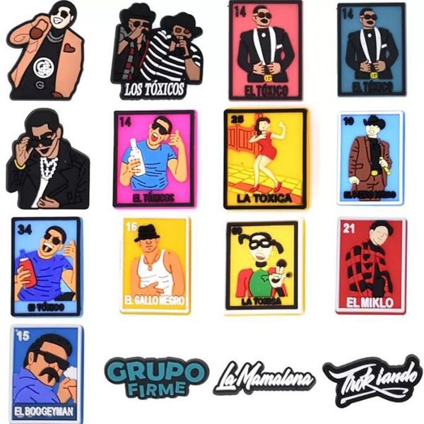 

fast delivery mexican style croc charms soft rubber pvc shoe charms for clog buckles jibz via dhl/fedex/sf, White;pink