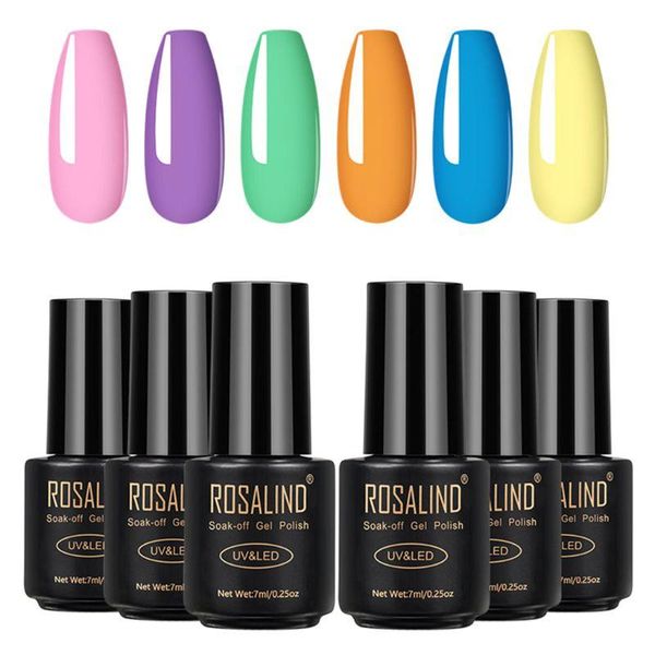 

6pcs 7ml soak off uv gel polish quick building nail tips 28ta