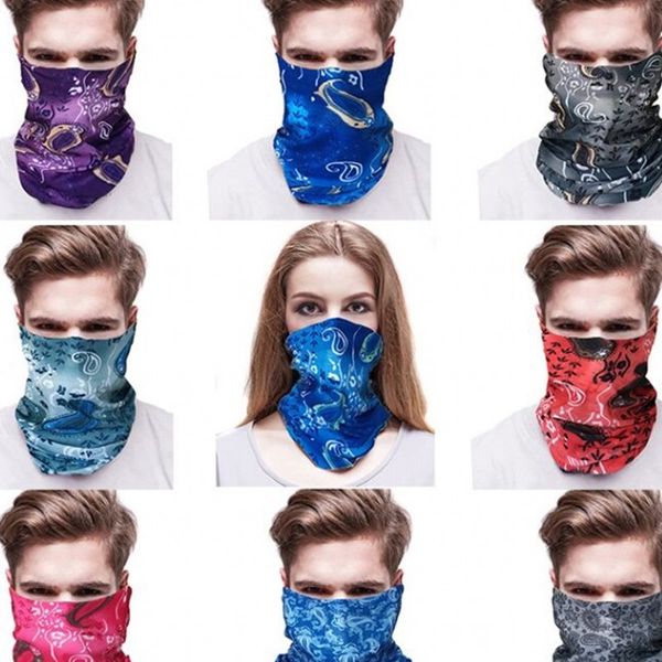 

outdoor masks multi-function head scarf seamlessly headband scarf bandanas cycling masks skeleton magic scarf designer masks 94 j2