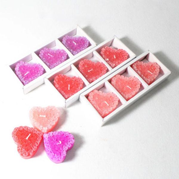 

3pcs set rose heart shape decorative candles decoration mariage craft candle party supplies 3pcs set rose wmtard