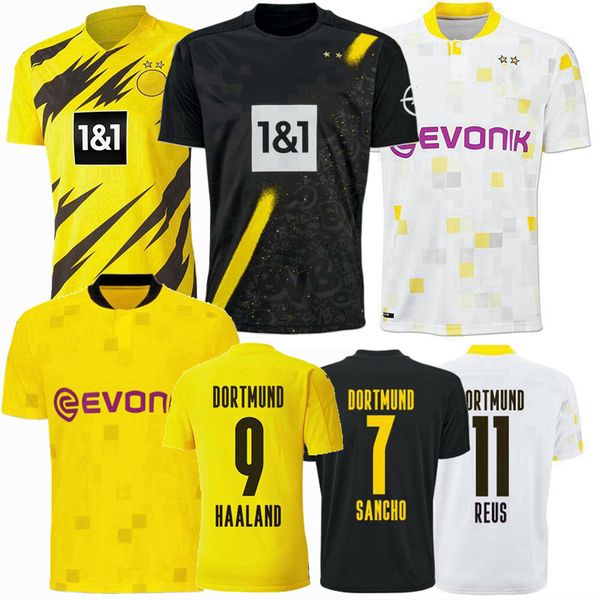 

2020 2021 боруссия maillots де джерси ноги футбола sancho reus haaland hazard20 dortmund 20 21 футбола мужчин и дети рубашки, Black;yellow
