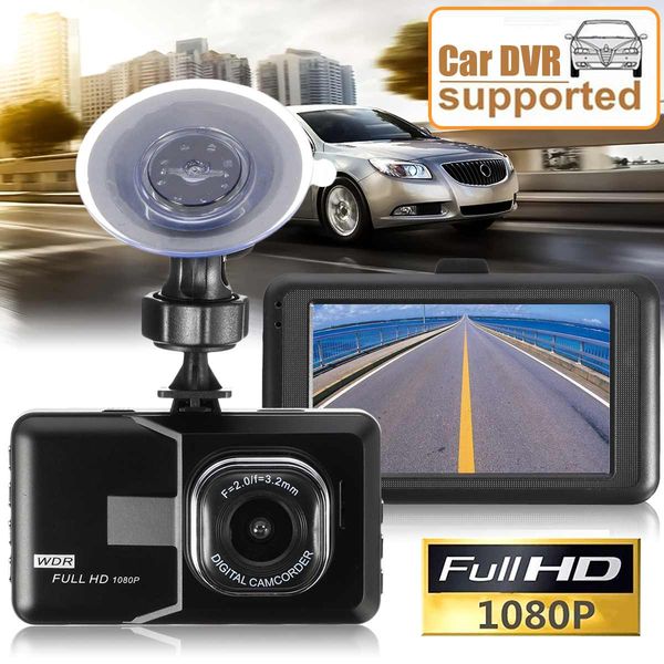 3inch 1080p carro DVR DVR Câmera Full HD Veículo Video Recorder Dash Cam G-Sensor GPS Car Dashboard DVR Free Shl