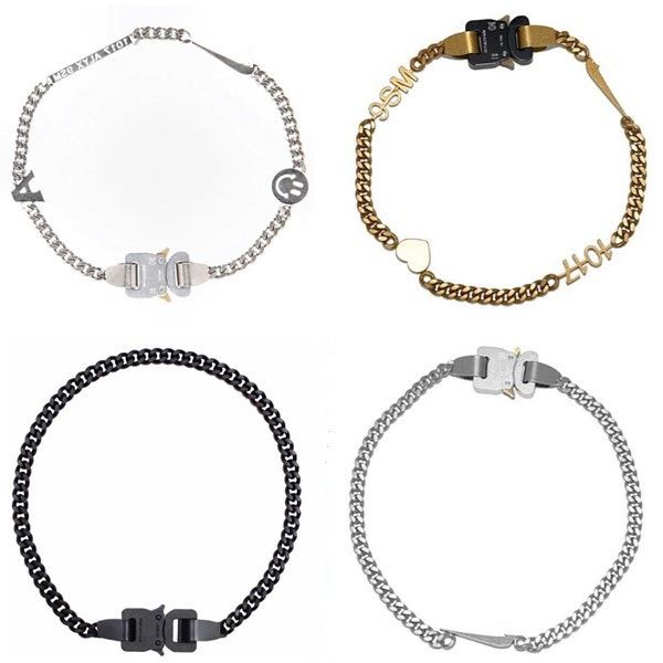 

1017 alyx studio logo series metal women jewelry chain necklace men women fashion bracelet hip hop outdoor street accessories festival gift, Silver