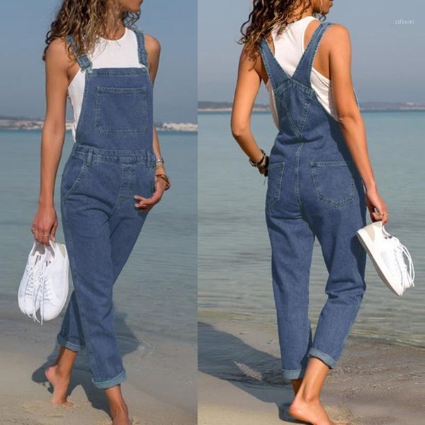 

2020 new women's fashion denim overalls bib pants long rompers bib pants jumpsuits1, Black;white