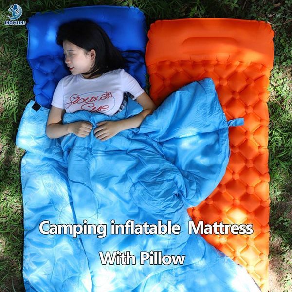 

outdoor pads outdoors sleeping pad for camping ultralight air mattress 30s rapid inflation camp sleep with pillow backpacking hiking1