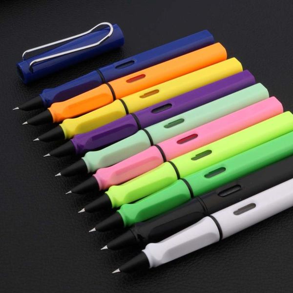 

557 new arrival creative hollow out clip plastic fountain pen student posture correction 0.38mm hooded nib ink pens