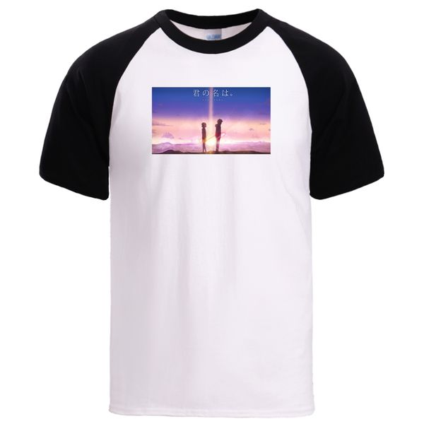 

sport your name tshirt mens japan anime movie makoto shinkai t shirt 2020 summer spring tshirt male loose fit tshirt raglan cotton tee