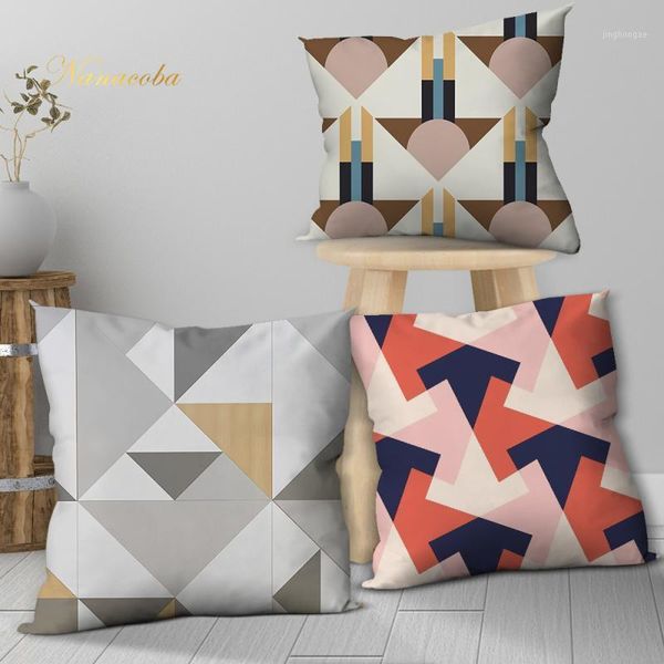 

45x45cm colorful striped pillowcase geometric throw cushion pillow cover printing cushion pillow case bedroom office textiles1