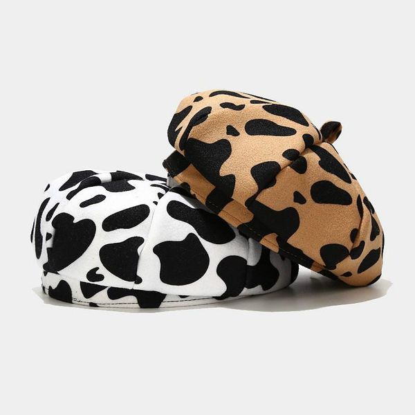 

vintage woolen cow beret japanese harajuku painter hat for women fashion 2020 new winter hats outdoor autumn newsboy hat trendy, Blue;gray