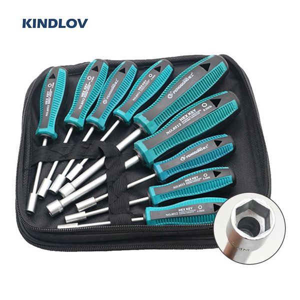 

kindlov socket screwdriver set 3-11mm hexagon sleeve screw driver 7/9/10pcs precision socket wrench non-slip handle hand tools