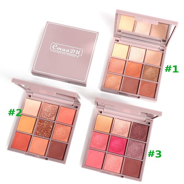 

Makeup 9 Color Eyeshadow Palette Waterproof Keyboard Fingertip Pumpkin Color Matte and Shimmer Eye Shadow