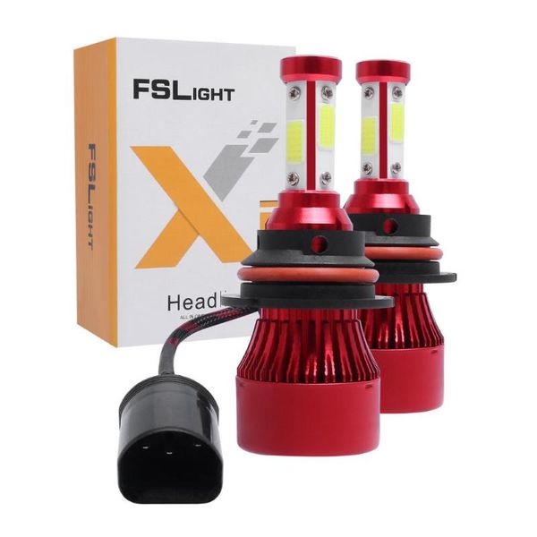 

new 4sides 2pcs car headlight bulb led h7 h1 h4 h11 h8 h9 12v 24v 12000lm lamp 6000k 4 3 9005 9006 fog lights turbo led