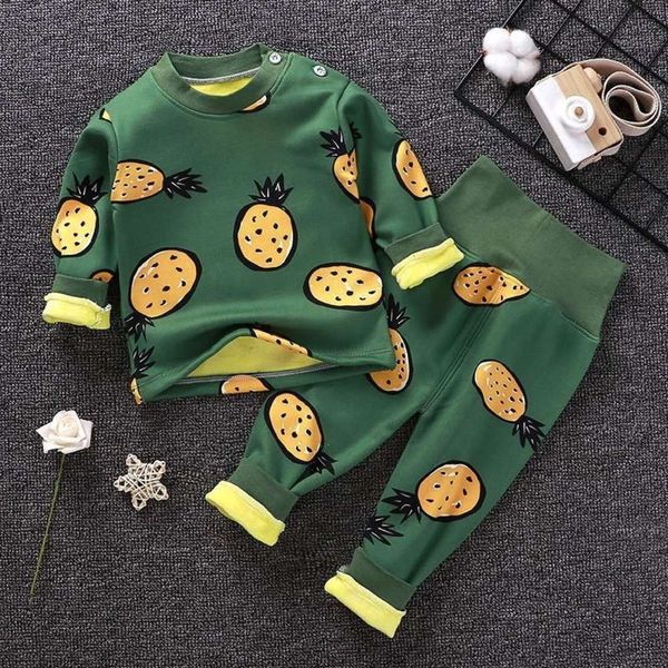 

plush children's warm underwear suit with thickened baby pajamas for men and women, Blue;red