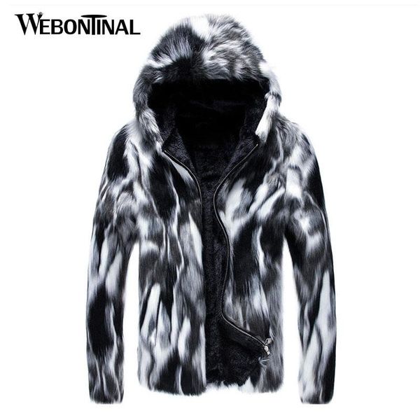 

2021 autumn winter new faux fur jackets men coat casual hooded korean style thick fashion overcoat jacket coats clothing mj046, Black;brown