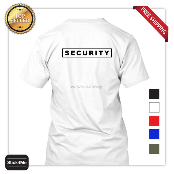 

summer fashion mens printed security party staff uniform funny t shirt 2 sides summer men sport hooded sweatshirt hoodie