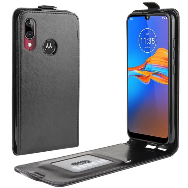 

for moto e6 plus crazy horse vertical flip leather protective case