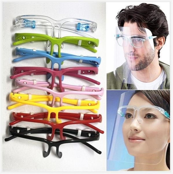 

50pcs lot face anti splash cover tool glasses full anti fog pet kitchen shield transparent safety visor holder with yxldzn xhlove, Black