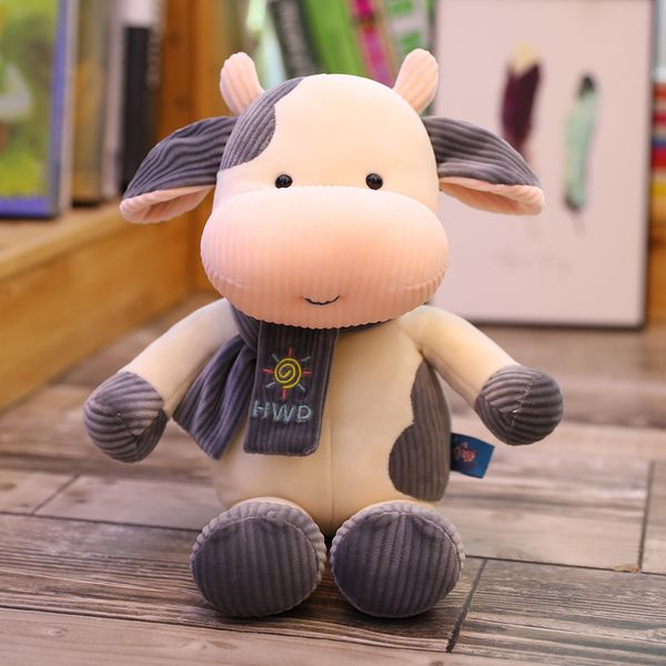 

милая кукла корова плюшевая игрушка супер мягкая детская подушка девушка спит в постели детский подарок