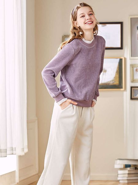 

2sf4bfake two piece lace sweater for women fall / winter 2020, Black