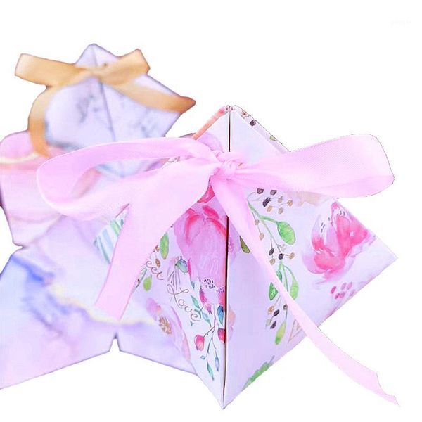 

gift wrap cone tower shaped 10.5x10.5x10.5cm wedding birthday party candy box supplies1