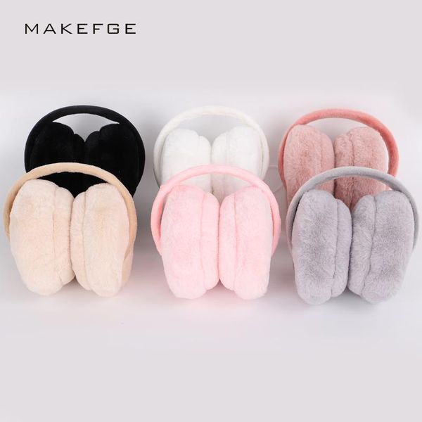 

ear muffs autumn and winter ladies earmuffs solid color fashion warm comfortable skiing sports adjustable cute fluff female, Blue;gray