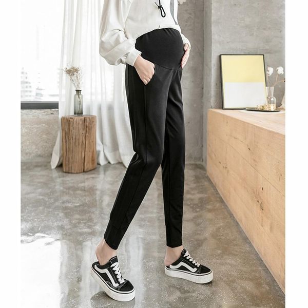 

fashion stomach lift pants fall outside wear loose sports pants casual trousers autumn clothes, Black;white