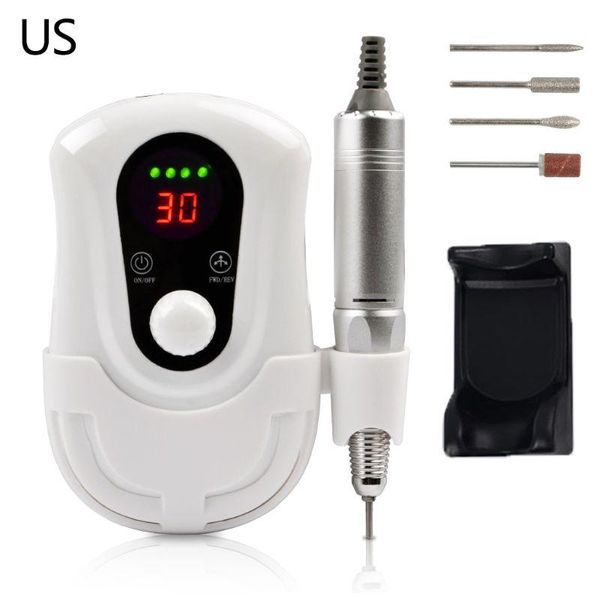 

us/uk/eu/au plug 30000 rpm pen type nail electric grinding polishing machine set rechargeable portable manicure polisher g99e