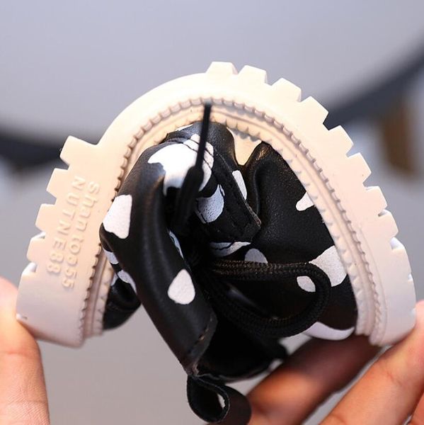 

2020 осенние девушки ботинки pu кожа водонепроницаемые дети детские ботинки обувь мода zip rome маленькие девушки мартин сапоги детские спор, Black