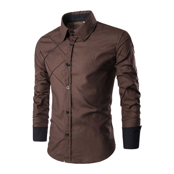 

men 2020 spring new brand business men's slim fit male long sleeve striped shirt camisa masculina size -3xl, White;black