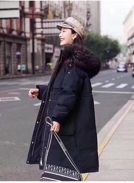 

women's down & parkas jacket hooded basic coat female chaqueta mujer short parka casual trench puffer, Black
