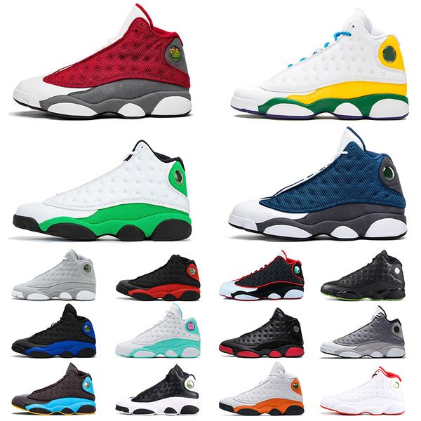 

new 13 xiii 13s man basketball shoes sneaker phantom bred black brown white hologram flint atheletic sports designer shoe trainer