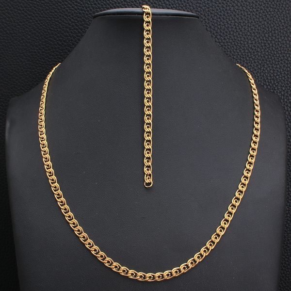 

fashion stainless steel jewelry set chain necklace bracelet for women party gift sfhkachp, Silver