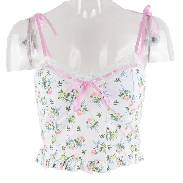 

2021 new singiny female floral girdles no back seams fine lace superior harvest summer bohemian off shoulder y2k sweater qq9n, White