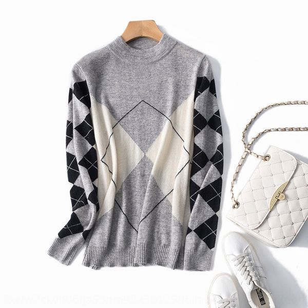 

европейское начало осень 2019 иностранного стиль трикотажного sweatertop sweaternew свитера носить свободный простой универсальный трикотаж, White;black