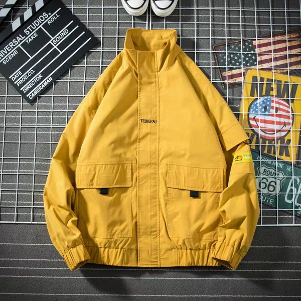

autumn men jacket baseball male coat fashion printed hooded jackets streetwear outerwear kg-80, Black;brown