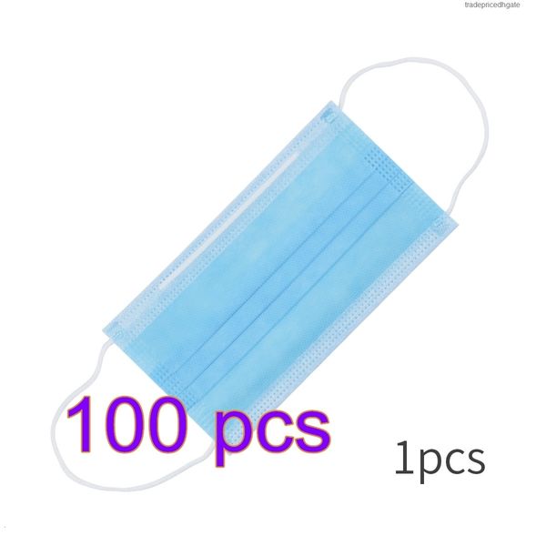 

mouth nonwoven elastic 100pcs/pack disposable 3-ply profession mask soft breathable face masks n04087
