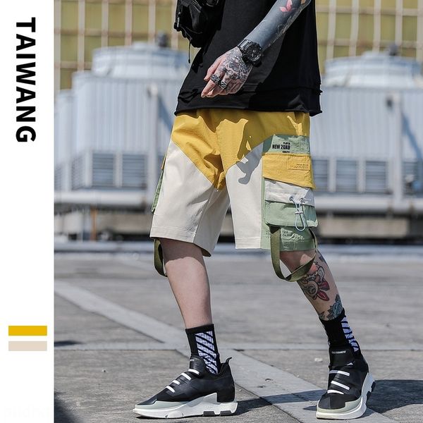 

zkrw1 chaopai point five 2020 summer multi boys and teenagers overalls pants casual pants casual pantscolor matching new bag men overalls sh, Blue