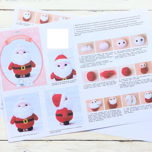 

кукла войлок craft diy non закончено ткнула set handcraft комплект для иглы материал чемоданчик рождественского войлока craft наборы wmtasv