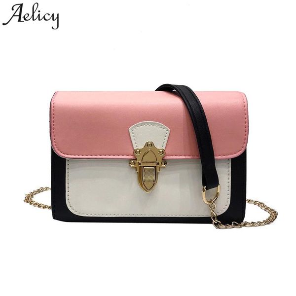 

aelicy сумки для женщин top 2020 кожи леди сумки моды сумки посыльного лоскут кроссбоди мешок цепи плечо болс сумки