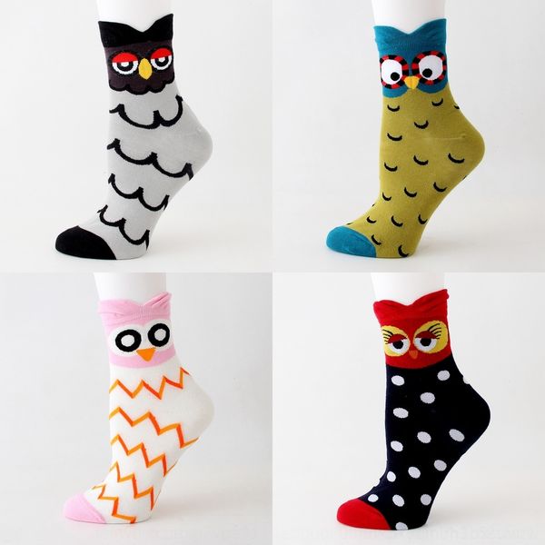 

dlq7k creative sj7cu owl cotton autumn and socks women's socks cotton winter cartoon, Black