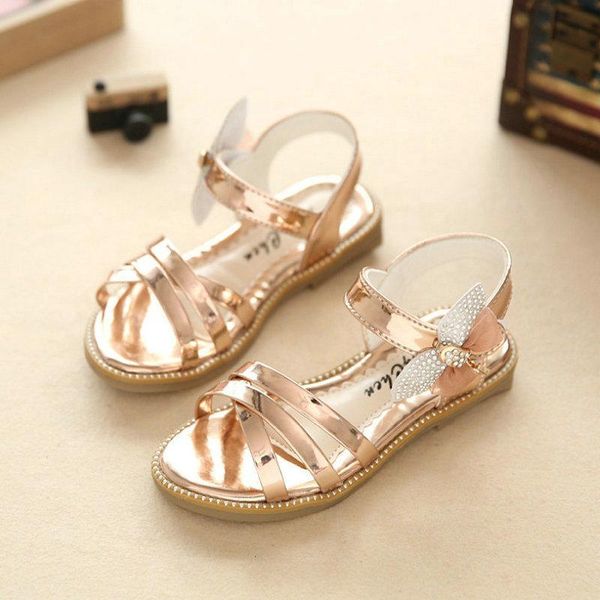 

princess princess sandals 2020 new summer rhinestone children's shoes children's shoes, party shoes, sandals, pink gold, Black;red