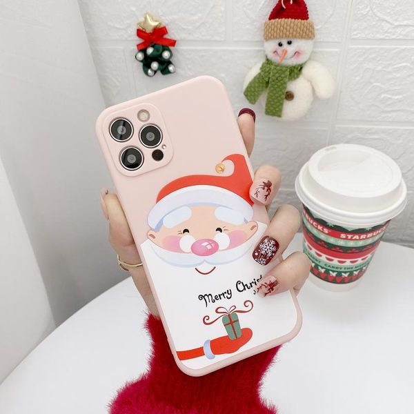 

christmas cartoon elk sile case for iphone 12 11 pro xs max x xr camera protection case for iphone bbydjq