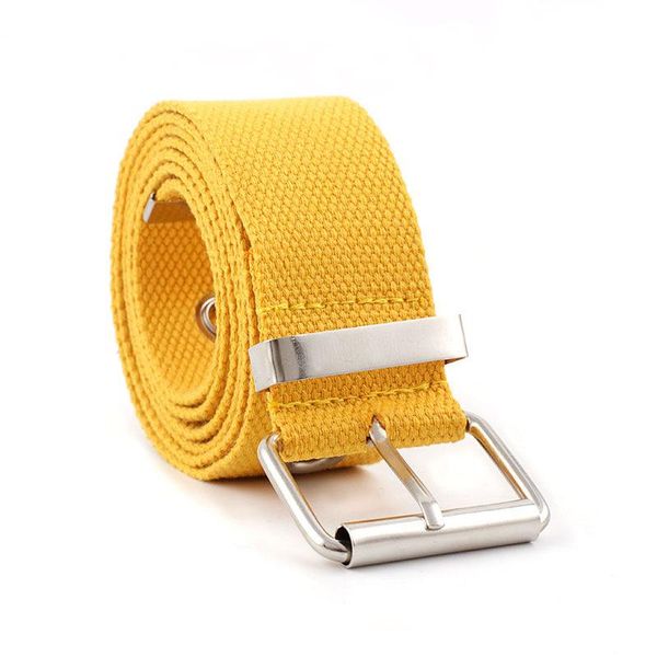 

winfox fashion women students canvas waist belts silver pin buckle waistband corset belts for ladies, Black;brown