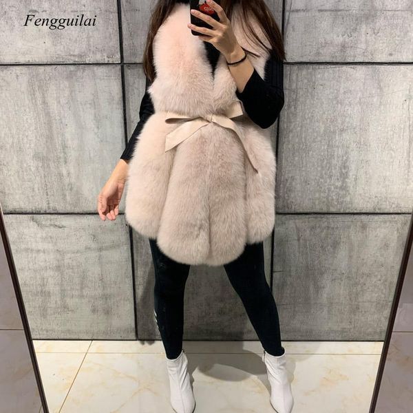 

fur vest coat luxury faux warm women coat vests winter fashion furs women's coats jacket gilet veste1, Black