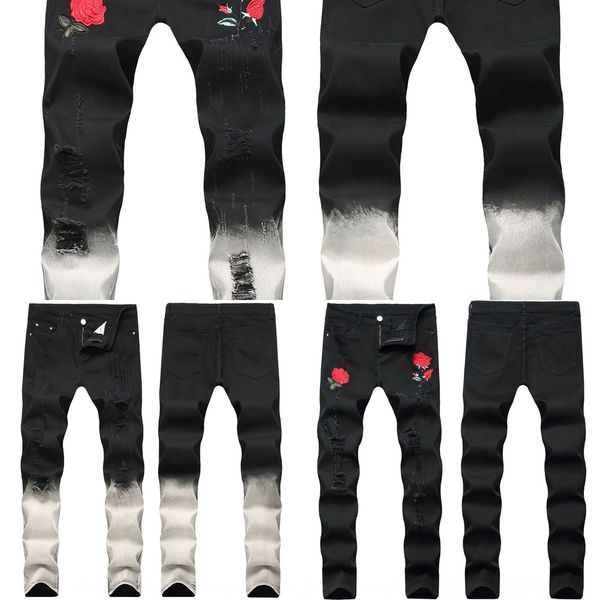 

9fhqu 2020 новые брюки брюки trousersblack узкие джинсы выросли hole мужские джинсы дизайн моды мужские брюки 1855 mrvxe, Blue