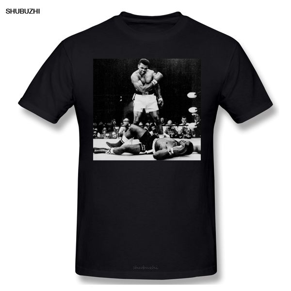 

men tee t shirt graphic plus size letter print muhammad ali knocks out sonny liston graphic oversized sport hooded sweatshirt hoodie