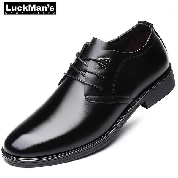 

dress shoes 2021 quality cow leather men's soft man plus size 47 point toe split formal wedding1, Black