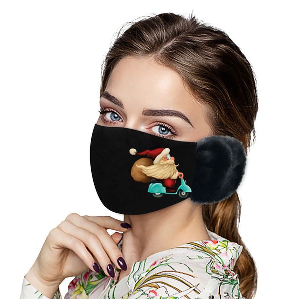 

plus 2021outdoor velvet riding christmas earmuffs earmuff mouth cover women men winter muff ear earlap accessories