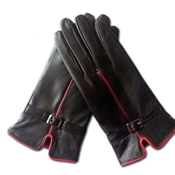 

gloves winter sheepskin women' leather warm driving riding bundle size ys1l, Blue;gray